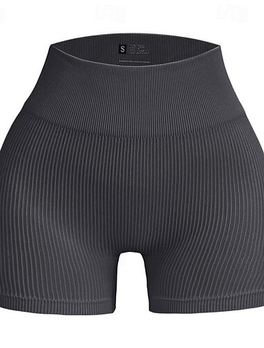  Damen Fitnessshorts Yogashorts Trainingsshorts Hohe Taille Yoga Fitnesstraining Pilates Shorts Leichte Kaffee Weiß Blau Sport Sportkleidung Dehnbar Schlank