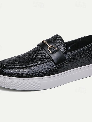  Herren Loafer & Slip On Komfort-Müßiggänger Penny Loafers PU Leder Komfortabel Rutschfest Halbschuhe Schwarz Braun