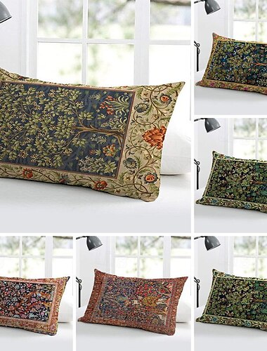  pynteputetrekk 1stk mykt lumbal putetrekk putetrekk til soverom stue sofa sofastol inspirert av william morris