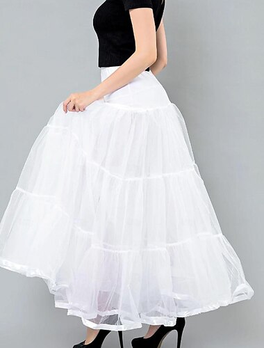  Années 1950 Princesse Longueur cheville Jupe à cerceaux Sous jupe Jupe en tulle Ligne A Femmes Performance Mariage robe demoiselle d honneur Adulte Jupe