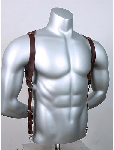  Retro Vintage Medieval Renaissance Armor Chest Harness Ren Faire Viking Men's Halloween Carnival Masquerade Party Renaissance Fair LARP Adults Suspenders