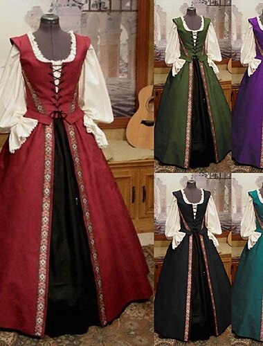  Retro vintage Victoriaans Middeleeuws Jurken Blouse / overhemd Gemaskerd Bal Ren Faire Dame Viking Outlander Dames Koninklijk Halloween Carnaval Maskerade Feest Halloween Volwassenen Blouse Kleding