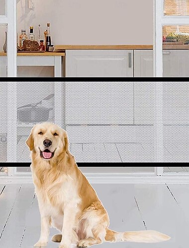 屋内ペット隔離ネット折りたたみ安全ドアガード、ペット隔離ネット、犬バリア、犬用マジックゲート、ホールドアウェイ用安全フェンス、屋内外ペット隔離ネット