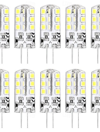  10 pz g4 bi-pin led lampadina 3 w 24 led smd 2835 lampadina alogena equivalente 30 w bianco caldo 3000 k luce diurna bianca 6000 k 360 ° angolo del fascio flicker free dc12v ac220v ac110v