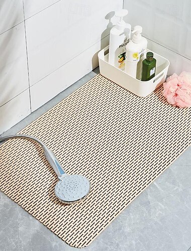  Duschmatten mit Abflussloch – rutschfeste Badewannenmatte für das Badezimmer, schimmelresistent, schnelltrocknend, bequem und sicher für Kinder und ältere Menschen