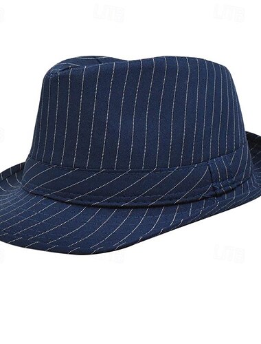  Herren Kentucky Derby Hut Sonnenhut Partyhut Kleid Hut Schwarz Weiß Baumwolle Mode Lässig Straße Täglich Streifen Sonnenschutz Atmungsaktiv