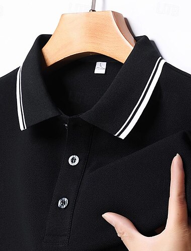  Herren Golfhemd Golfpolo Arbeit Casual Kargen Kurzarm Basic Modern Farbblock Patchwork Taste Frühling Sommer Regular Fit Schwarz Weiß Hellgrün Marinenblau Leicht Blau Golfhemd