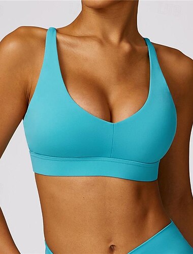  Damen Leichte Unterstützung Sport Bustier bh Sport-BH Bustier Rückenfrei Herausnehmbares Polster BH-Oberteil Gefüttert Fitness Freizeit Sport Laufen Atmungsaktiv Leichtgewichtig Weich Schwarz Rosa