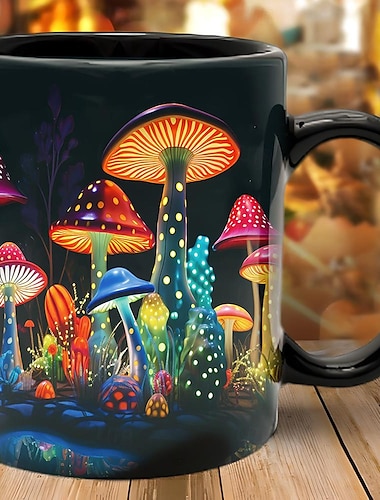  gombás fantázia bögre - trippy ködös természet dizájn, tökéletes ajándék a természet szerelmeseinek és a fantasy rajongóknak