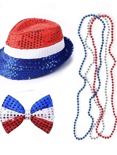  Ureinwohner Amerikas Stirnband Ohrringe Erwachsene Herren Damen Cosplay Party / Abend Festival Tag der Unabhängigkeit 4. Juli Einfaches Karnevalskostüm