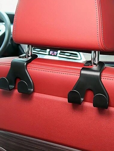  Autohaken - Doppelhaken-Set für Sitzlehne - stark &verstecktes Design - platzsparender Auto-Organizer - mühelose Installation - sorgt für Ordnung im Autoinnenraum & sauber