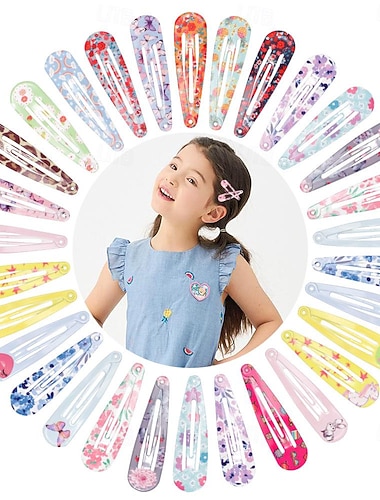 Accesorios para el cabello 20 piezas, clips para bebés, pasadores de goteo para niñas y niños, horquillas de metal de color caramelo, horquillas kawaii para niños