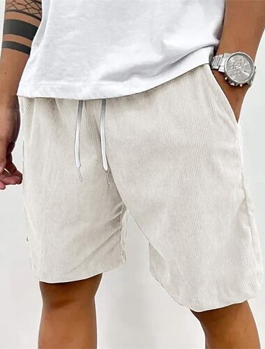  Herren Sweatshorts Kurze Hose Shorts Kurze Hosen Lässige Shorts Kordelzug Elastische Taille Glatt Komfort Kurz Outdoor Täglich Strassenmode Modisch Brautkleider schlicht Schwarz Weiß Mikro-elastisch