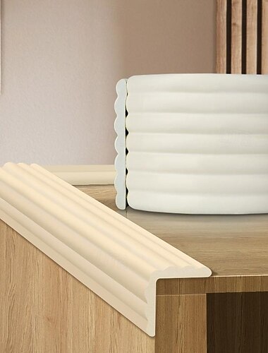  Trittsichere Ecken und Kanten für Boden und Treppen, Sicherheitspuffer, Schutzpolster mit doppelseitigem Klebeband, Sicherheits-Eckpolster für Tisch, Kamin, Arbeitsplatte