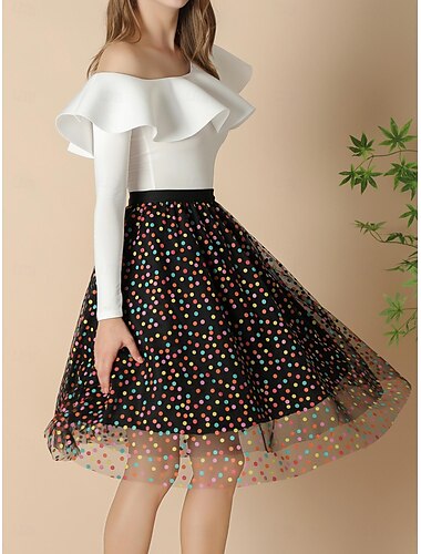  1950er Prinzessin Reifrock Krinoline Unterrock Tüllrock Prinzessin 65cm Damen Halloween Karneval Maskerade Party / Abend Junggesellinnenabschiedsparty Erwachsene Röcke