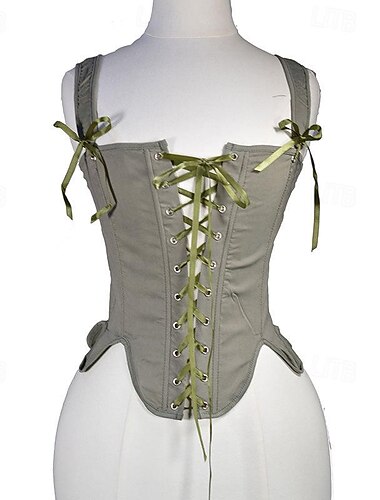  Rétro Vintage Rococo Victorienne Corset Bustier Pirate Viking Elfe Femmes Royal Halloween Carnaval Mascarade Soirée LARP Foire de la Renaissance Adultes Corset