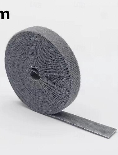  wiederverwendbare Kabelbinderrolle, 3 m lang, 10 mm breit, Nylon-Befestigungsbänder mit doppelseitiger Klettschlaufe, Kabelorganizer für USB-Kabel, Kabelwrangler, selbstschneidende Kabelbinder für
