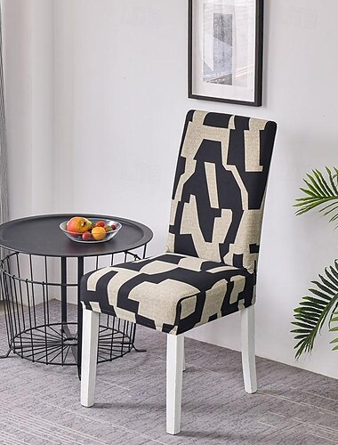  Stuhlhusse für Esszimmerstühle, elastischer Sitzbezug, Stuhlhusse mit hoher Rückenlehne, Stretch-Stuhlhussen für Hochzeiten, Hotels, Bankette, Esszimmer, Büro, schmutzabweisend, abnehmbar