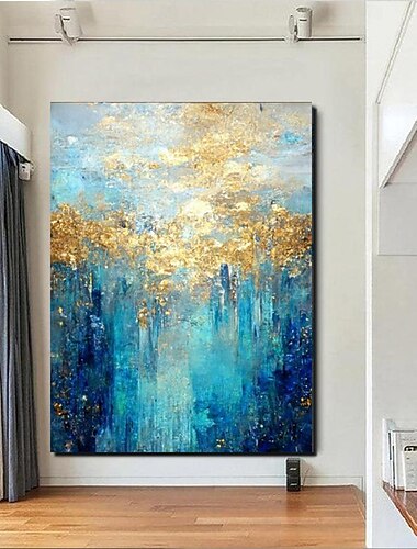  油絵 手作り 手描き 壁アート 抽象 ナイフ 絵画 風景 グレー 家の装飾 装飾 ロール キャンバス フレームなし 未伸張