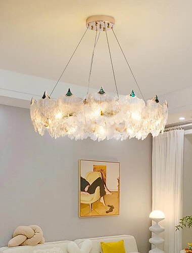  LED Chandelier 50/60/80cm 6/8/10 Head Bulb Included Warm White+White+Cold White Electroplated Finish Glass/Metal Modern Style Bedroom Cafes Pendant Lantern Design 110-240V