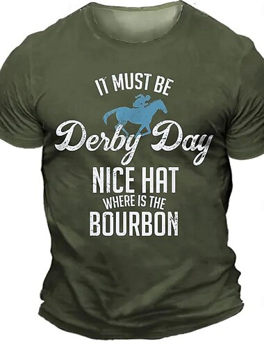  es muss Debya sein, schöner Hut, wo ist der Bourbon, Buchstabe, amerikanische US-Flagge, Geste, Athleisure, Streetstyle, Herren-T-Shirt mit 3D-Druck, Sport, Outdoor, lässig, schwarz, blau, grün,