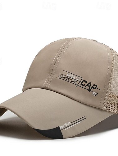  Herren Cap Basecap Sonnenhut Kappe Mesh-Kappe Schwarz Weiß Polyester Netzrücken Modisch Brautkleider schlicht Strasse Täglich Buchstabe Einstellbar Sonnenschutz Atmungsaktiv