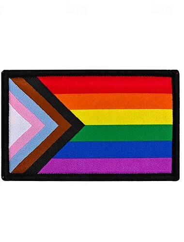  Pride Regenbogen Flagge Gay und Bisexual Festival bestickter Klettverschluss Aufnäher Rucksack Dekoration Stoff Aufnäher
