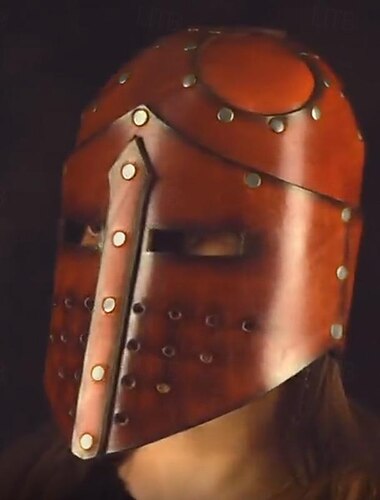  Retro / vintage Medeltida kostymer Renässans Vapen och Rustning Mask Hjälm Ren Faire Riddare Viking Crusader Knights Herr Viking Halloween Karnival Maskerad LARP Ren Faire Vuxen Mask Hjälm