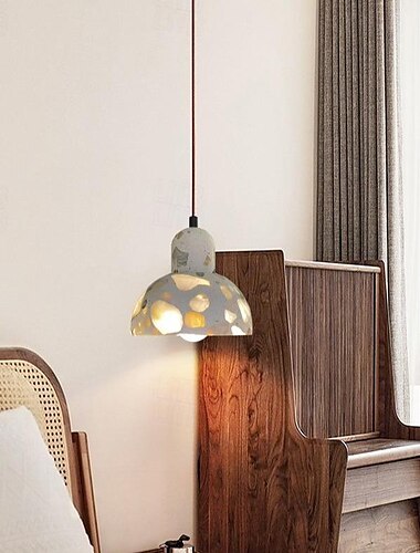  Lámpara colgante LED 1 luz 15 cm forma de vidrio transparente con diseño elegante estilo moderno dormitorio oficina acabados pintados 110-240v