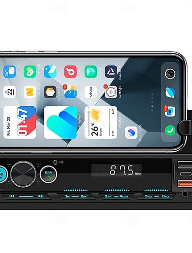  Автомобильный mp3-плеер fyautoper с Bluetooth и подставкой для мобильного телефона, мультимедийная музыка без потерь, автомобильное радио
