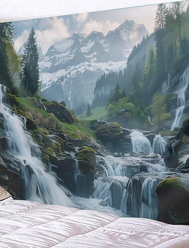  Landschaft Bäume Landschaft hängen Wandteppich Wand Kunst große Wandteppich Wandbild Dekor Fotografie Hintergrund Decke Vorhang Haus Schlafzimmer Wohnzimmer Dekoration Wandtuch XXL Natur