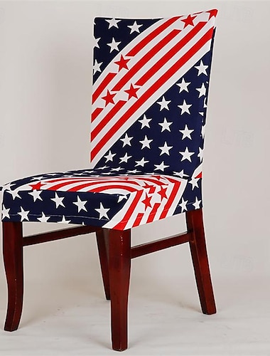  2 buc. Rechizite pentru petrecerea Zilei Independenței pentru uz casnic Huse pentru scaune anti îngroșare Pachete pentru scaune de hotel Huse pentru scaune Huse pentru scaune elastice dintr-o singură