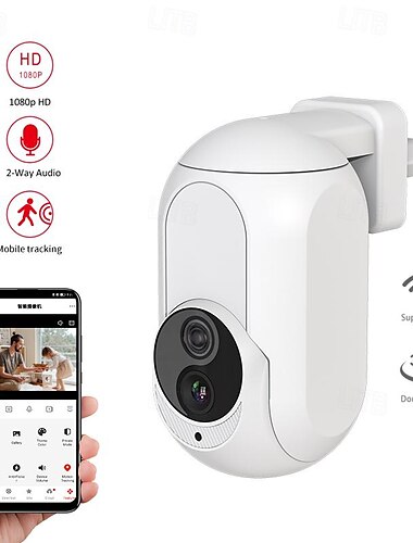  壁コンセントカメラ wifi 360 1080p ミニ監視ホームセキュリティ保護ナイトビジョン LED ランプライト IP カメラ