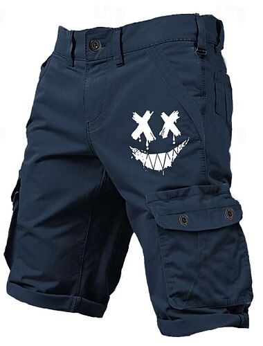  Herren Graphic Geometrisch Cargo Shorts Kurze Hosen Mittlere Taillenlinie Sport Modisch Designer Outdoor Sports Outdoor Campen und Wandern 6 Tasche Designer Bekleidung