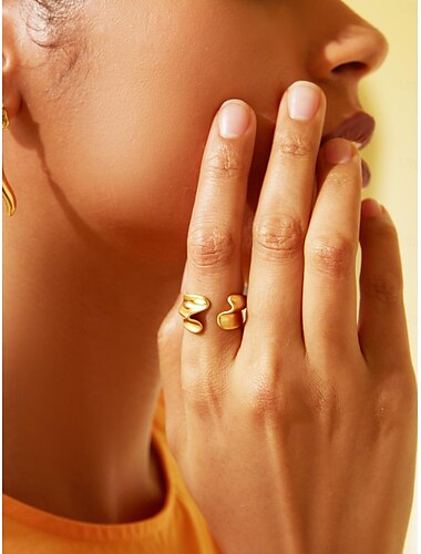  Femme Fixations de bague Dorée Laiton Actif Frais du quotidien