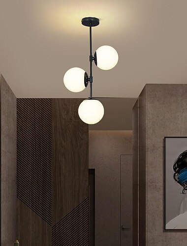  Luz pendente led multi luzes escada espiral luxo casa 3-luz 28 cm vidro moderno estilo nórdico cafés escritório 110-240v
