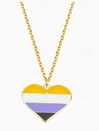  Stolz Mond Regenbogen Liebe geformt Anhänger Halskette personalisierte Mode einfache homosexuelle Single Layer Halskette