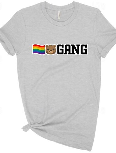  LGBTQ LGBTQ T-Shirt-Ärmel Pride-Shirts Regenbogen Bärenbande Lesbisch Fröhlich Für Unisex Erwachsene Halloween Karneval Maskerade Heißprägen Pride Parade Pride-Monat
