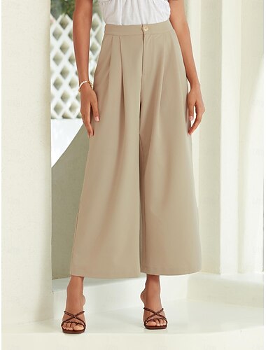  Femme Pantalons décontractés Droite Toute la longueur Entreprise Casual Quotidien Entreprise Casual Quotidien Kaki Automne Printemps été XS S M