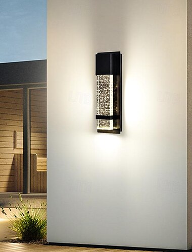  led buitenwandlamp warm wit 20w villa buitenwandlamp buitenwandkandelaar lichtarmatuur met geplaatste glazen kap socket waterdicht muurbevestiging licht voor veranda deuropening garag 110-240v