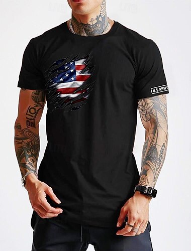 ベテランズデー メンズ パトリオット 愛国者 ベテラン アメリカ合衆国国旗 アメリカ  USA Tシャツ ティーコットン 短袖 グラフィックシャツ ブラック 快適 ティーストリート ホリデーファッション デザイナー