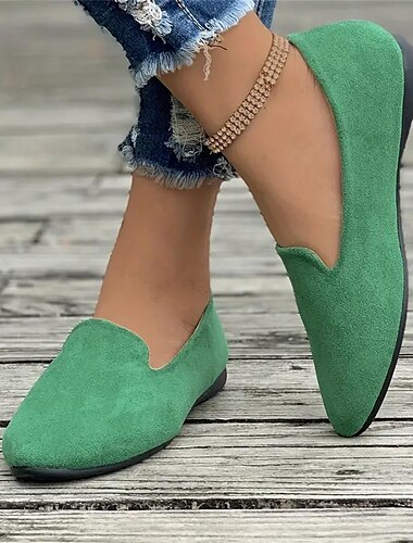  damskie żółte zamszowe półbuty typu slip-on - wygodne, casualowe półbuty na co dzień