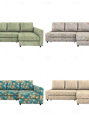  Copertura per divano letto 100% cotone coperture quilted floreali colorate con braccioli