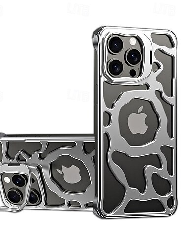  טלפון מגן עבור iPhone 16 15 14 Pro Max 13 Pro Max כיסוי אחורי מארז ספיחה מגנטי מסגרת באמפר עם מעמד מגנטי תמיכה בטעינה אלחוטית מתכת