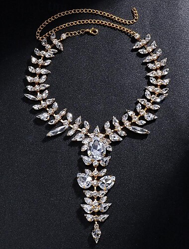  Colares com Pendentes Strass Mulheres Luxo Borla Transparente Casamento Em forma de Y Colar Para Casamento Festa