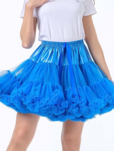  Jour des Rois Jupe à cerceaux Tutu Sous jupe Princesse Années 1950 Rétro Vintage Adultes Femmes Halloween Carnaval Mascarade Fête / Soirée Enterrement de Vie de Jeune Fille Se déguiser