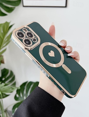 telefon Maska Pentru iPhone 16 iPhone 15 Pro Max Plus iPhone 14 13 12 11 Pro Max Plus Capac Spate Acceptă încărcarea fără fir Anti Șoc Inimă TPU Placare