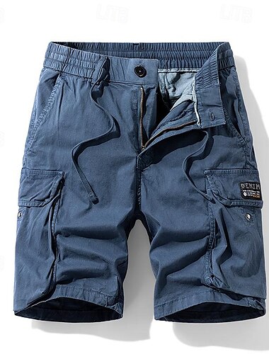  Herren Taktische Shorts Cargo Shorts Kurze Hosen Shorts Kurze Hosen Knopf Tasche Elastische Taille Glatt tragbar Kurz Outdoor Täglich Campen und Wandern Modisch Klassisch Armeegrün Schwarz