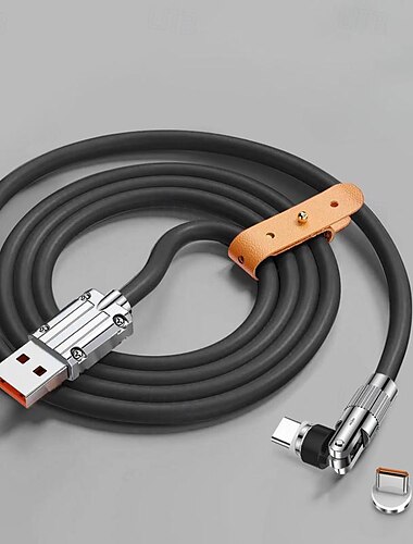  Passagierkabel rotierendes Magnetkabel 540 Grad Schnellladesilikon Typ C Dreifachhand-Reisemagnetkabel Ladekabel