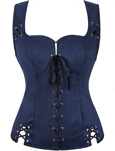  Retro Vintage Mittelalterlich Renaissance Korsett Ren Faire Pirat Wikinger Elfen Damen Keltisch Seeräuber Fantasie Halloween Karneval Maskerade Alltagstauglich LARP Renaissance-Messe Erwachsene